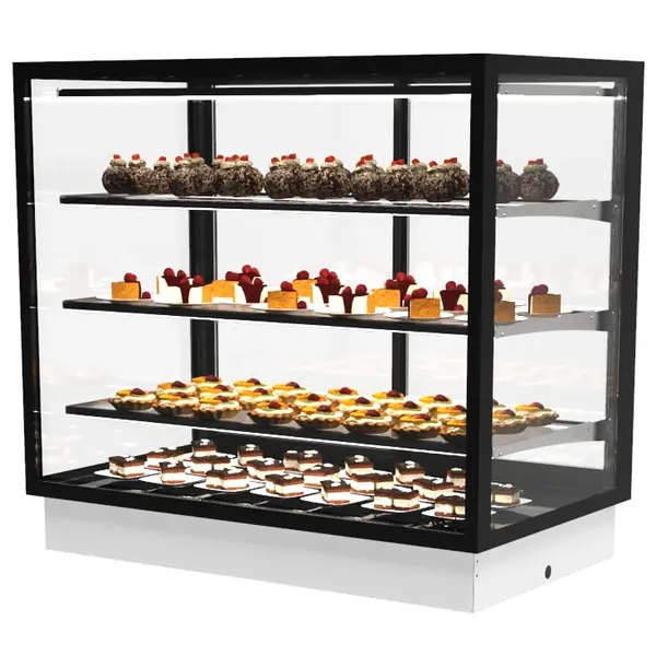 Drop-In Koelvitrine | INTEGRA | Zwart | +2°C/+6°C | Geforceerd | 4 Niveaus | Touchscreen | Losse Koelunit (Inbouw) | 1000x600x815/930(h)mm