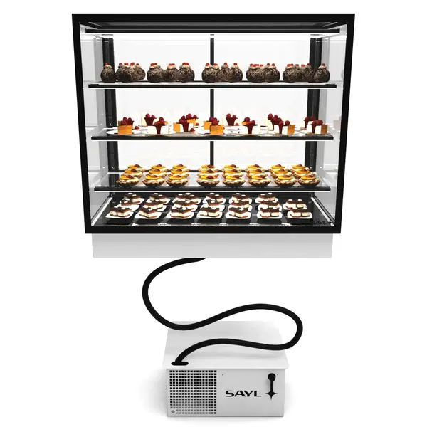 Drop-In Koelvitrine | INTEGRA | Zwart | +2°C/+6°C | Geforceerd | 4 Niveaus | Touchscreen | Losse Koelunit (Inbouw) | 1000x600x815/930(h)mm