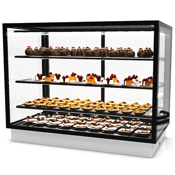 Drop-In Koelvitrine | INTEGRA | Zwart | +2°C/+6°C | Geforceerd | 4 Niveaus | Touchscreen | Losse Koelunit (Inbouw) | 1200x600x815/930(h)mm