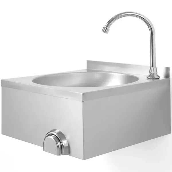 Handwasbak | RVS | Kniebediening (Zelfsluitend) | 400x428x406(h)mm
