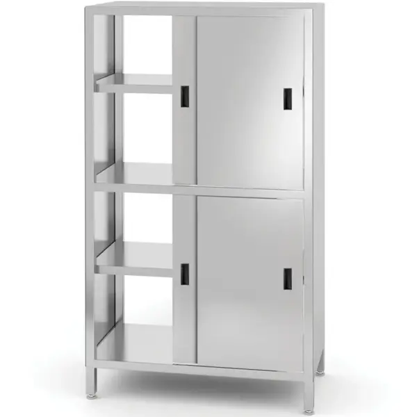 Doorgeefkast | KitchenLine | RVS | Schuifdeuren (Voor + Achter) | 800x500x1800/1825(h)mm