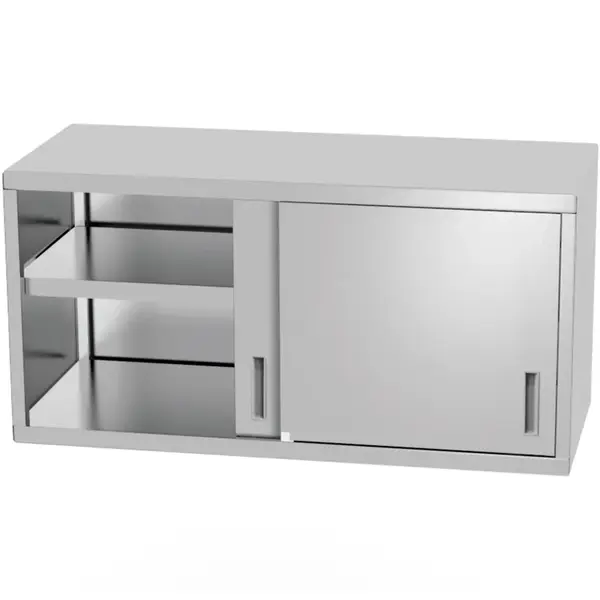 Wandkast | ProfiLine | RVS | Schuifdeuren | Incl. Wandbevestiging | 800x300x600(h)mm