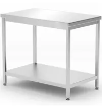 HENDI Werktafel | ProfiLine | RVS | Bodemschap | Diepte 600 | Hoogte 850/875 | Breedte 1000-1800 | Zelfmontage