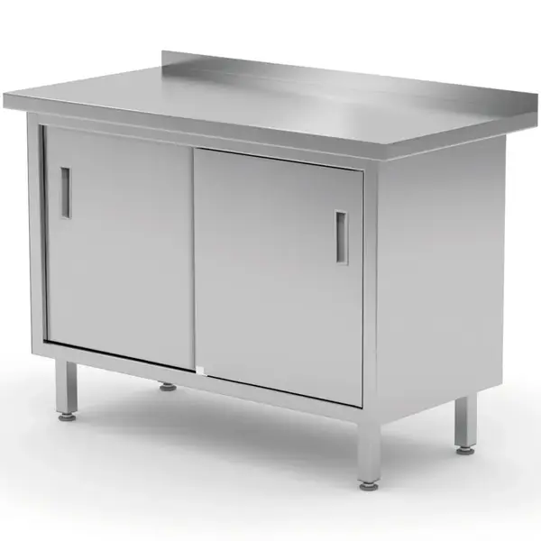 Werkbank | ProfiLine | RVS | Schuifdeuren | Diepte 600 | Hoogte 850/875 | Breedte 800-1600 | Achteropstand