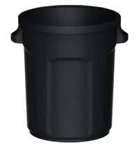 Probbax Afvalbak | Kunststof (Zwart) | 80L | Open | Ø485x580(h)mm 