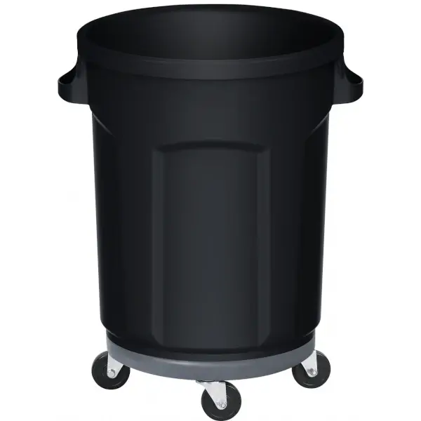 Afvalbak | Kunststof (Zwart) | 80L | Open | Ø485x580(h)mm