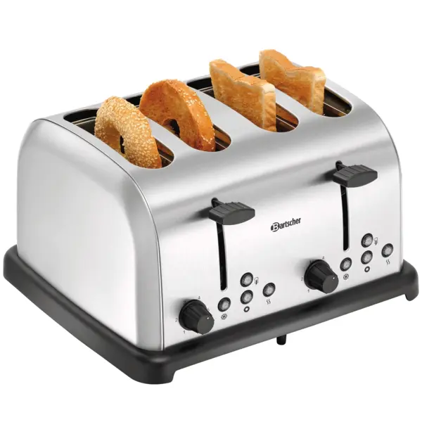 Sleuftoaster | TBRB20 | 4 Sleuven | 6 Bruiningsniveaus | Ontdooien, Opwarmen, Bagelfunctie | 1480W, 230V