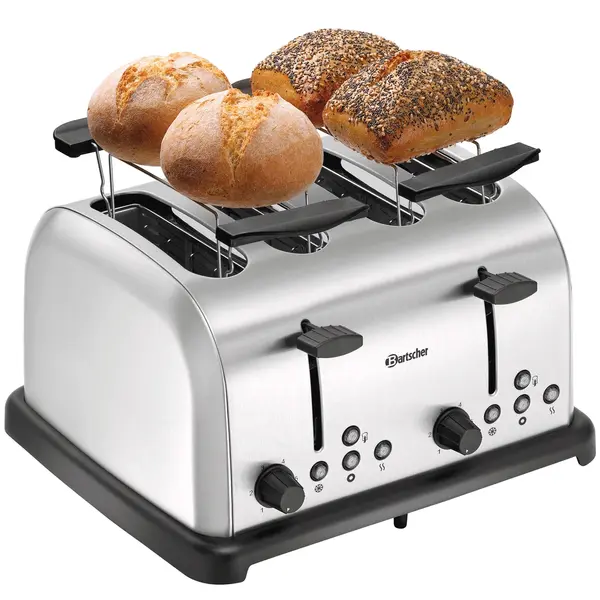 Sleuftoaster | TBRB20 | 4 Sleuven | 6 Bruiningsniveaus | Ontdooien, Opwarmen, Bagelfunctie | 1480W, 230V