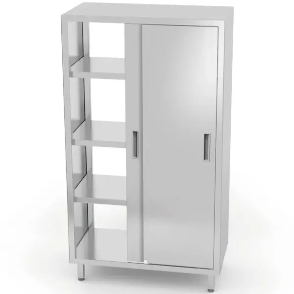 Doorgeefkast | KitchenLine | RVS | Schuifdeuren (Voor + Achter) | 800x700x1795/1825(h)mm