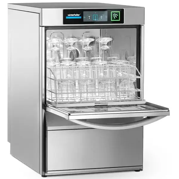 Glazenspoelmachine | UC-S | Mand 400x400 | Afvoerpomp | Zeeppomp | Naglanspomp | 230V/400V | Touchscreen | Dubbelwandig | 460x603x760(h)mm