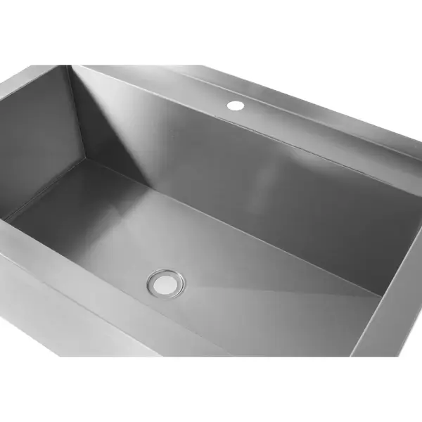 Spoeltafel | ProfiLine | RVS | 1 Spoelbak (Midden) | Achteropstand | Gelaste Constructie | 1000x700x845/915(h)mm
