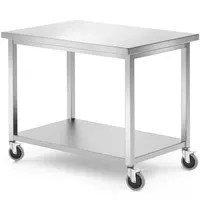 HENDI Werktafel | KitchenLine | RVS | Bodemschap | Zelfmontage | 1000x700x850(h)mm