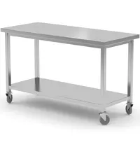 HENDI Werktafel | KitchenLine | RVS | Bodemschap | Zelfmontage | 1200x600x850(h)mm