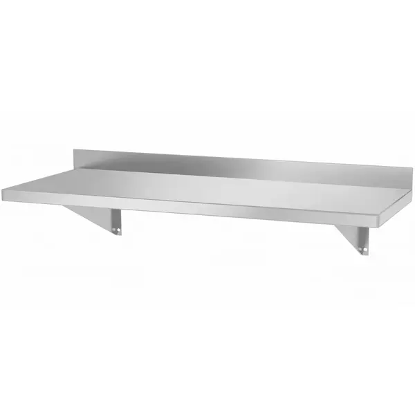 Wandschap | RVS | 1 Niveau | Diepte 300 | Hoogte 250 | Breedte 800-1400 | Incl. Wandsteunen