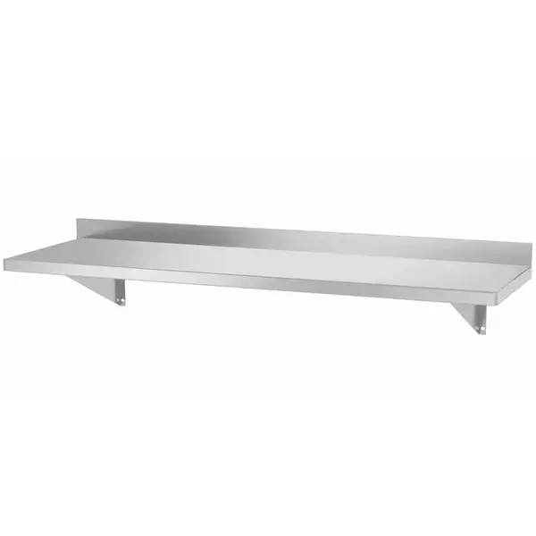 Wandschap | RVS | 1 Niveau | Diepte 300 | Hoogte 250 | Breedte 800-1400 | Incl. Wandsteunen
