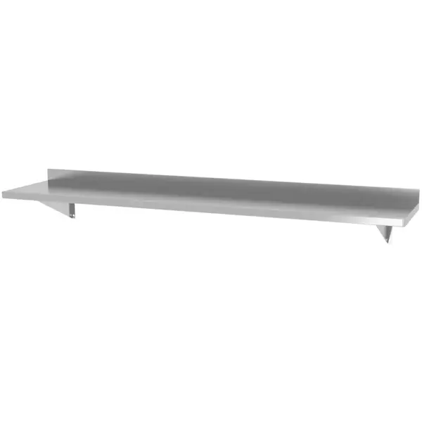 Wandschap | RVS | 1 Niveau | Diepte 300 | Hoogte 250 | Breedte 800-1400 | Incl. Wandsteunen