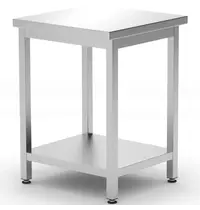 HENDI Werktafel | KitchenLine | RVS | Bodemschap | Diepte 600 | Hoogte 845/875 | Breedte 600-1200 | Zelfmontage