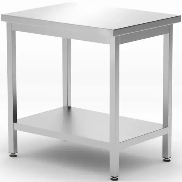 Werktafel | KitchenLine | RVS | Bodemschap | Diepte 600 | Hoogte 845/875 | Breedte 600-1200 | Zelfmontage