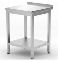 HENDI Werktafel | KitchenLine | RVS | Bodemschap | Diepte 600 | Hoogte 845/915 | Breedte 600-1200 | Achteropstand | Zelfmontage