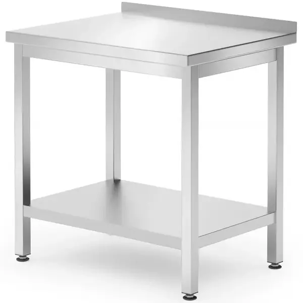 Werktafel | KitchenLine | RVS | Bodemschap | Diepte 600 | Hoogte 845/915 | Breedte 600-1200 | Achteropstand | Zelfmontage