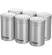 Bartscher Zoutstrooiers | Aluminium | 0.3L | 6 Stuks | Ø70x115(h)mm 