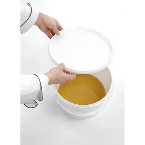 Emmer | Kunststof | Wit | 5.8L | Incl. Deksel | Ø260x195(h)mm