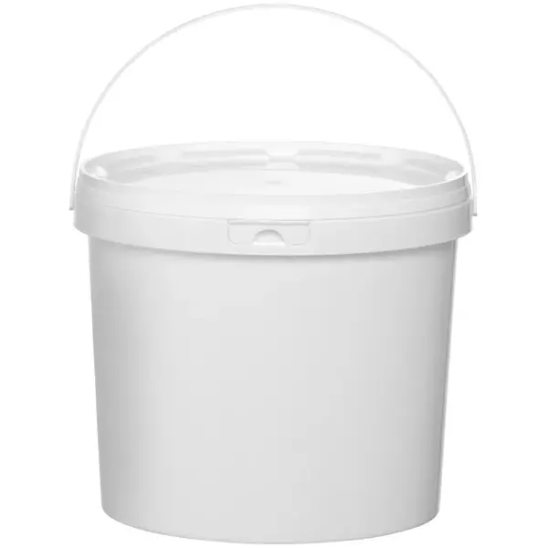 Emmer | Kunststof | Wit | 5.8L | Incl. Deksel | Ø260x195(h)mm