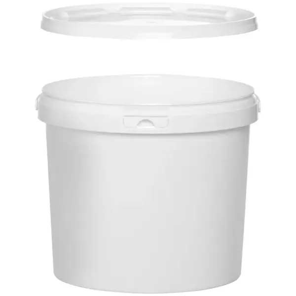 Emmer | Kunststof | Wit | 5.8L | Incl. Deksel | Ø260x195(h)mm