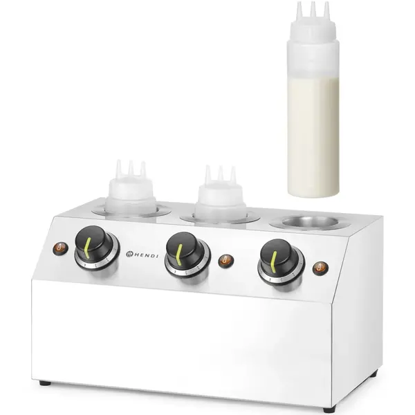 Doseerflesverwarmer | 3x 0.65L | 30°C/65°C | 0.6kW (230V) | 395x239x211(h)mm
