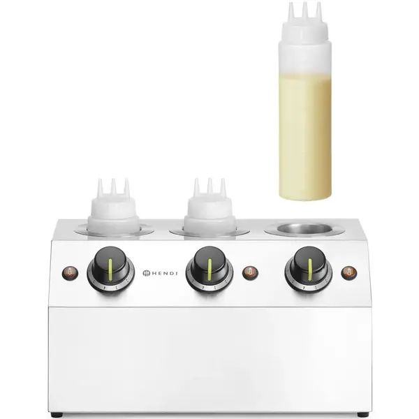Doseerflesverwarmer | 3x 0.65L | 30°C/65°C | 0.6kW (230V) | 395x239x211(h)mm