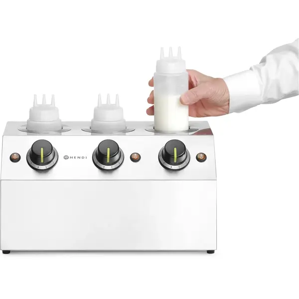 Doseerflesverwarmer | 3x 0.65L | 30°C/65°C | 0.6kW (230V) | 395x239x211(h)mm