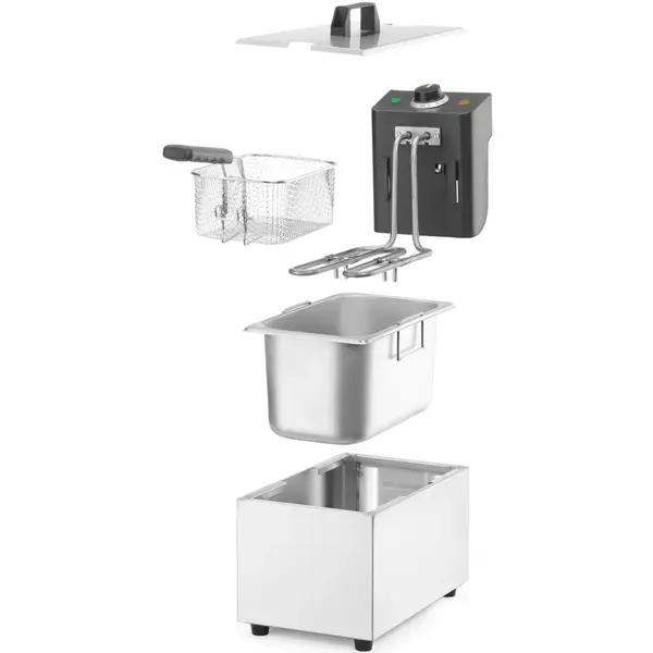 Friteuse | BudgetLine | Elektrisch | 6L | 50°C/190°C | 2.8kW (230V) | 184x404x258(h)mm