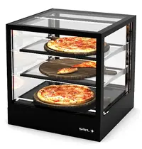 SAYL Warmhoudvitrine | INTEGRA | Zwart | 60°C/70°C | Geventileerd | 3 Niveaus | 0.53kW (230V) | Touchscreen | 600x600x650(h)mm 