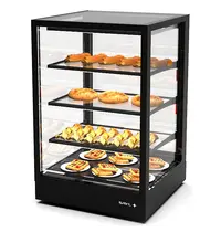 SAYL Warmhoudvitrine | INTEGRA | Zwart | 60°C/70°C | Geventileerd | 4 Niveaus | 0.73kW (230V) | Touchscreen | 600x600x950(h)mm 