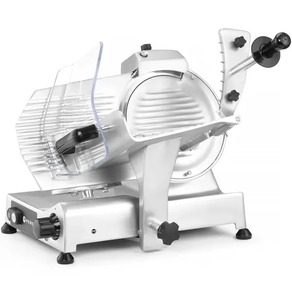 Vleessnijmachine | Mes Ø250mm | Capaciteit 220x190mm | Snijdikte 0-16mm (Traploos) | 0.22kW (230V) | 620x425x370(h)mm