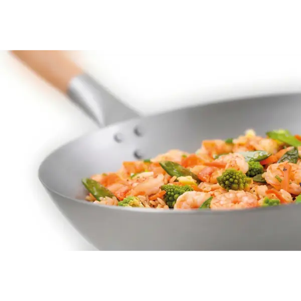 Wokpan | Staal | 8L | Gas/ Inductie | Ronde Bodem | Ø360x215(h)mm