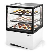 SAYL Koelvitrine | INTEGRA | Wit/Zwart | +2°C/+6°C | Geforceerd | 3 Niveaus | Touchscreen | 600x600x800(h)mm