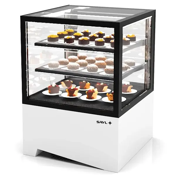 Koelvitrine | INTEGRA | Wit/Zwart | +2°C/+6°C | Geforceerd | 3 Niveaus | Touchscreen | 600x600x800(h)mm