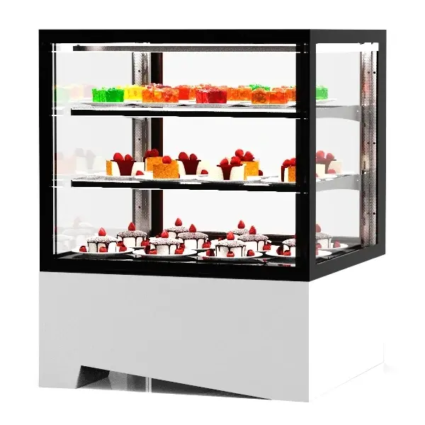 Koelvitrine | INTEGRA | Wit/Zwart | +2°C/+6°C | Geforceerd | 3 Niveaus | Touchscreen | 600x600x800(h)mm