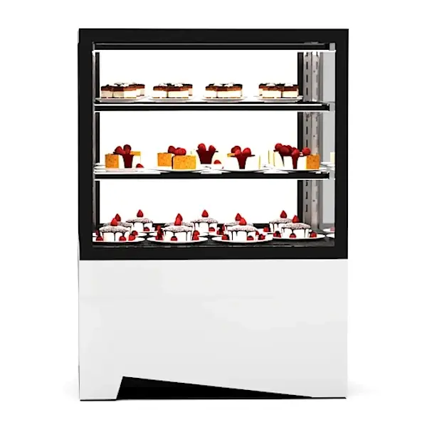 Koelvitrine | INTEGRA | Wit/Zwart | +2°C/+6°C | Geforceerd | 3 Niveaus | Touchscreen | 600x600x800(h)mm
