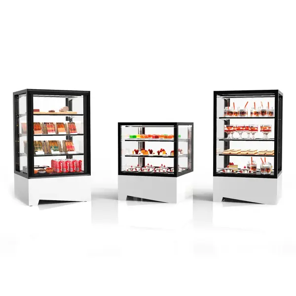 Koelvitrine | INTEGRA | Wit/Zwart | +2°C/+6°C | Geforceerd | 3 Niveaus | Touchscreen | 600x600x800(h)mm