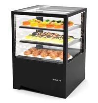 SAYL Koelvitrine | INTEGRA | Zwart | +2°C/+6°C | Geforceerd | 3 Niveaus | Touchscreen | 600x600x800(h)mm