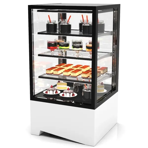 Koelvitrine | INTEGRA | Wit/Zwart | +2°C/+6°C | Geforceerd | 4 Niveaus | Touchscreen | 600x600x1150(h)mm