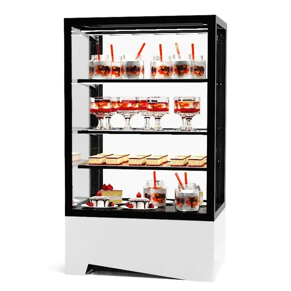 Koelvitrine | INTEGRA | Wit/Zwart | +2°C/+6°C | Geforceerd | 4 Niveaus | Touchscreen | 600x600x1150(h)mm