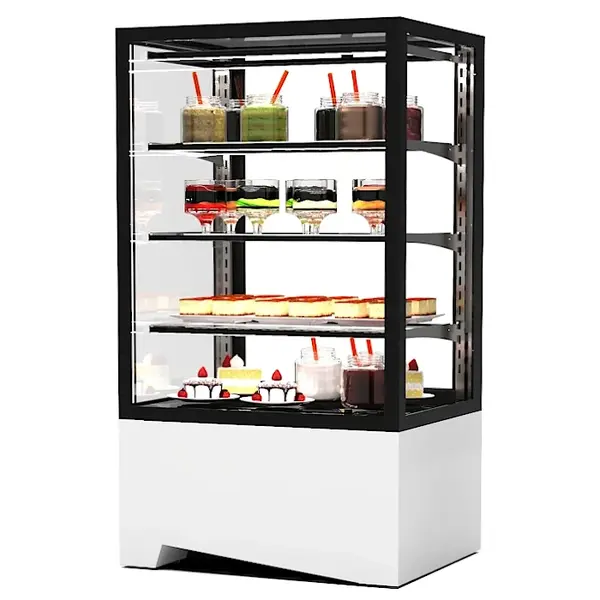 Koelvitrine | INTEGRA | Wit/Zwart | +2°C/+6°C | Geforceerd | 4 Niveaus | Touchscreen | 600x600x1150(h)mm