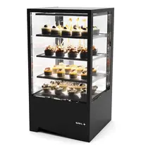SAYL Koelvitrine | INTEGRA | Zwart | +2°C/+6°C | Geforceerd | 4 Niveaus | Touchscreen | 600x600x1150(h)mm 