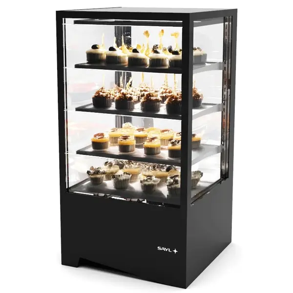 Koelvitrine | INTEGRA | Zwart | +2°C/+6°C | Geforceerd | 4 Niveaus | Touchscreen | 600x600x1150(h)mm