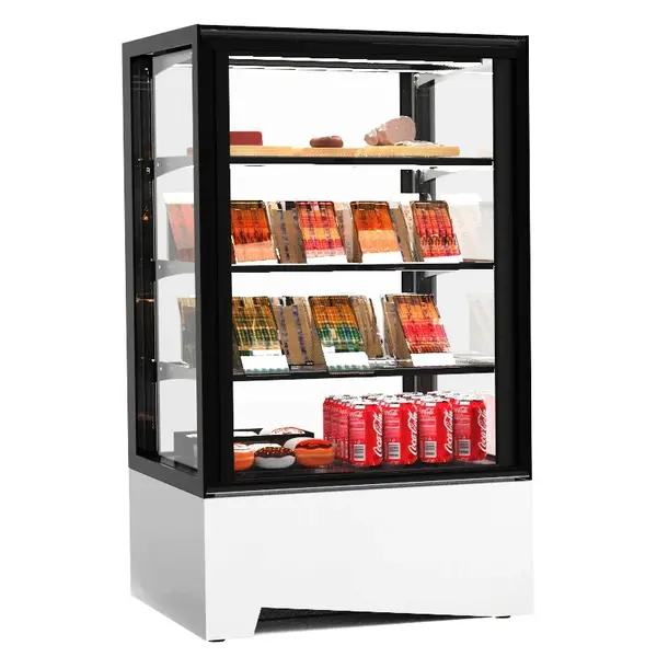 Koelvitrine | INTEGRA | Wit/Zwart | +2°C/+6°C | Geforceerd | 4 Niveaus | Zelfbediening | Touchscreen | 600x600x1150(h)mm