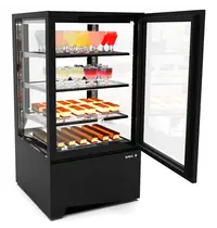 SAYL Koelvitrine | INTEGRA | Zwart | +2°C/+6°C | Geforceerd | 4 Niveaus | Zelfbediening | Touchscreen | 600x600x1150(h)mm 
