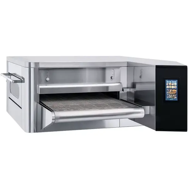 Tunneloven | Elektrisch | Ca. 86/uur (Ø26cm) | Band 50cm | ≤350°C | 14.2kW (400V) | Stapelbaar | Touchscreen | 1860x1210x500(h)mm